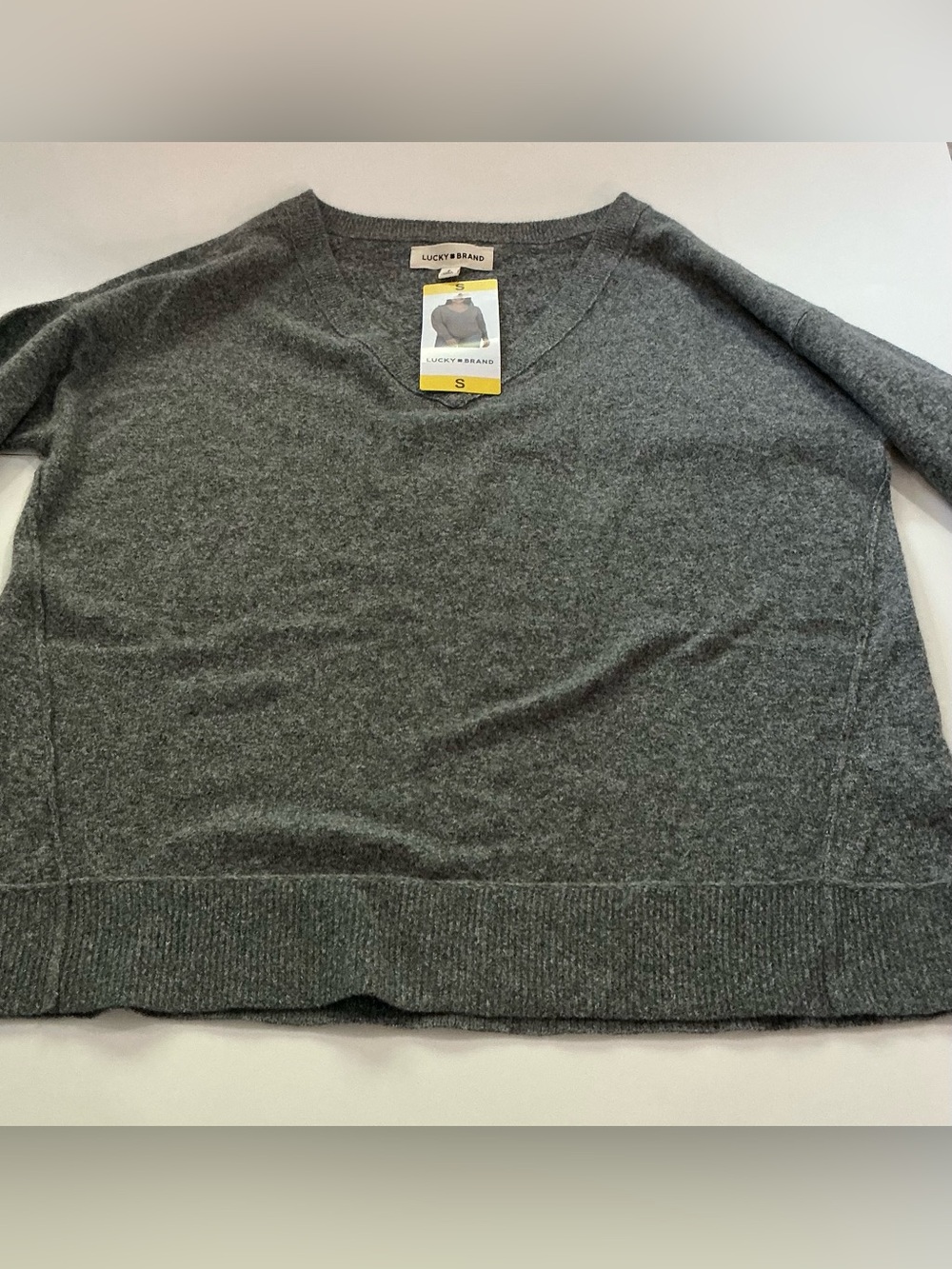 Lucky Brand Women’s Gray Crewneck Sweater